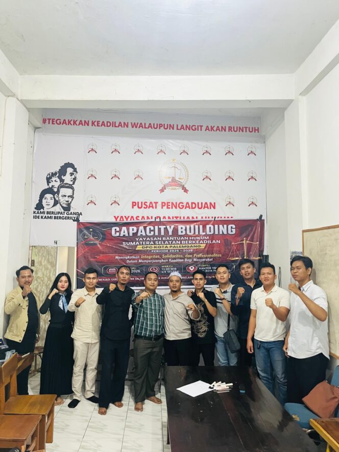 
					YBH Sumsel Berkeadilan DPC Kota Palembang Gelar Capacity Building, Perkuat Komitmen Bantuan Hukum Gratis untuk Masyarakat