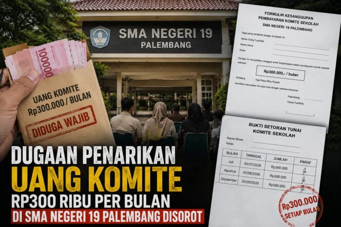 
					Dugaan Penarikan Uang Komite Rp300 Ribu per Bulan di SMA Negeri 19 Palembang Disorot