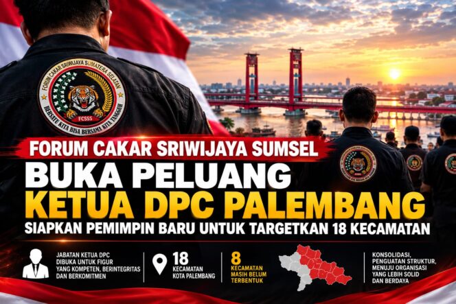 
					Forum Cakar Sriwijaya Sumsel Buka Peluang Ketua DPC Kota Palembang